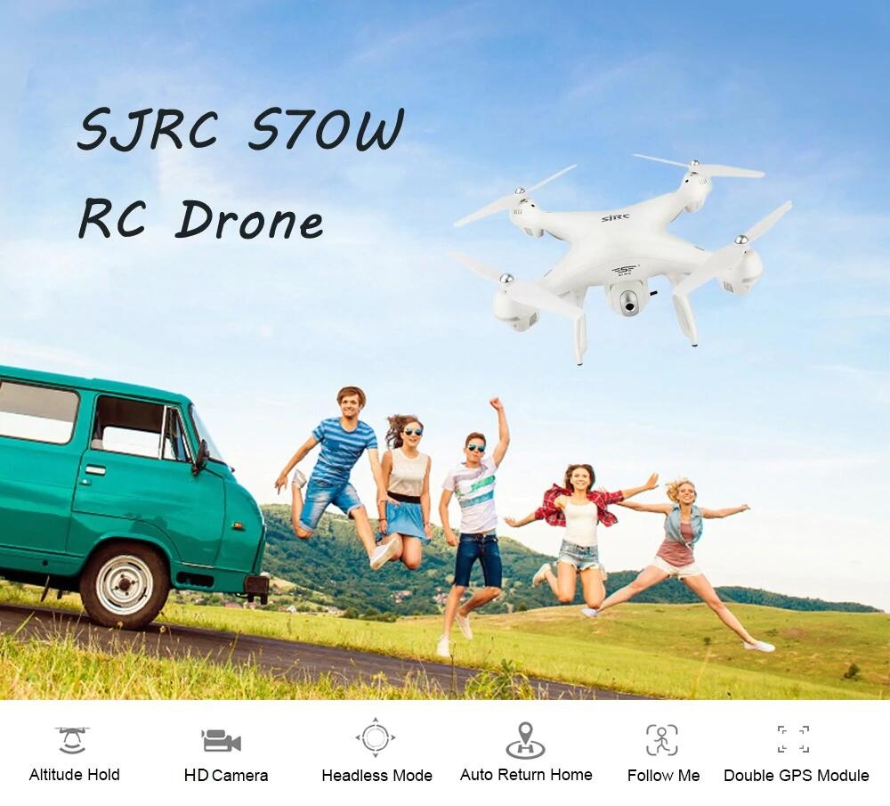 SJRC S70W Double GPS Dynamic Follow WIFI FPV With 1080P Wide Angle Camera RC Drone Quadcopter