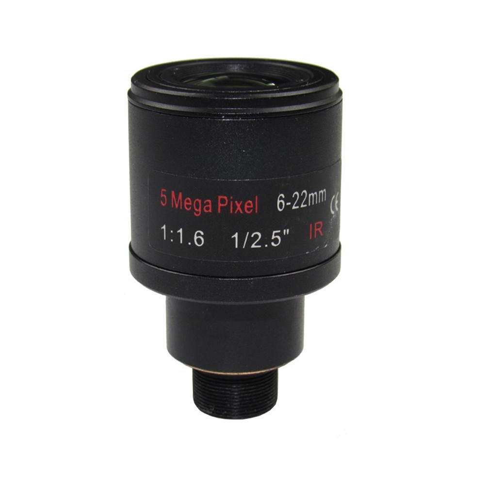1/2.5" 5.0Megapixel F1.6 M12 Mount Varifocal 6-22mm M12 CCTV IP Camera Lens