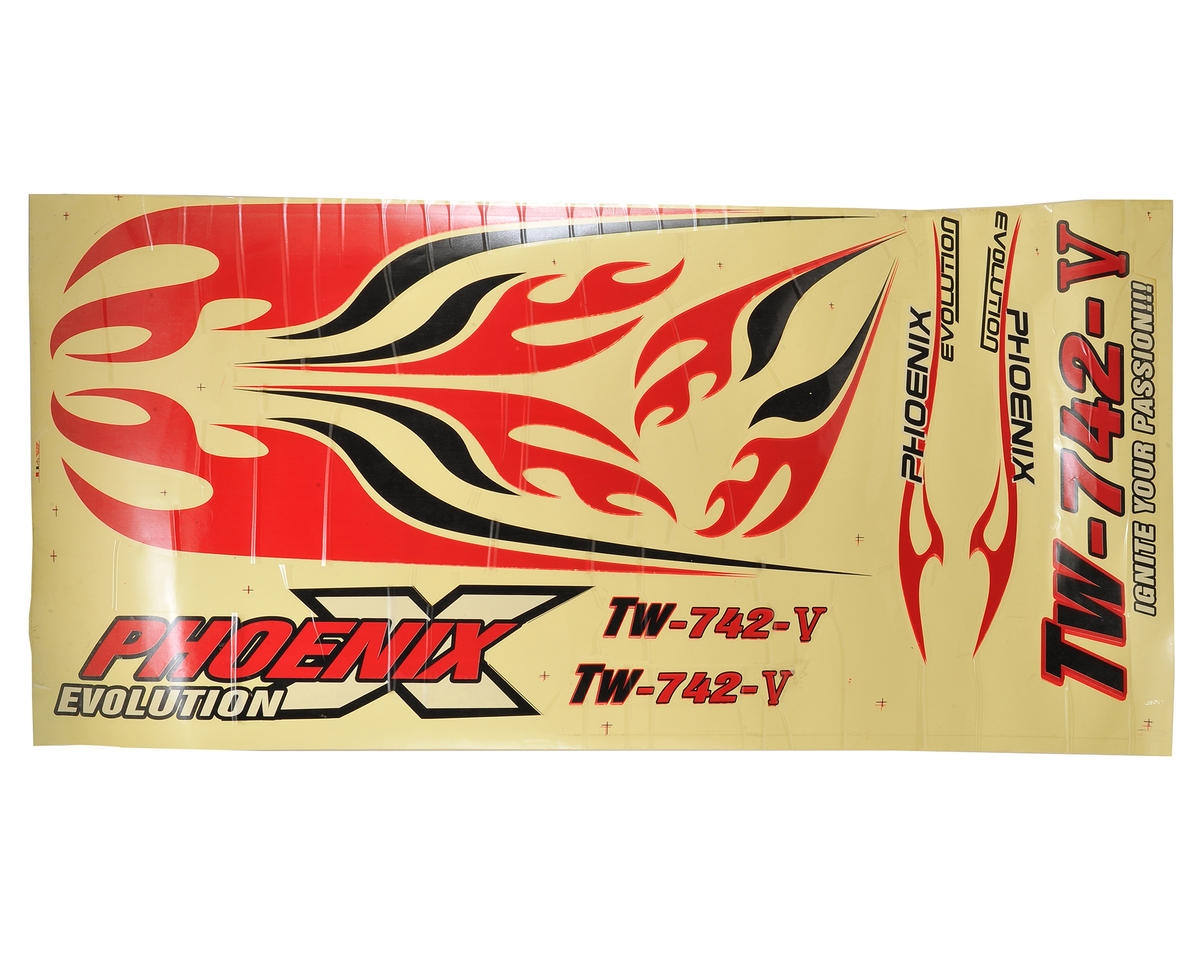 Volantex 742-5 Phoenix Evolution 1600mm/2600mm RC Airplane Spare Part Decals