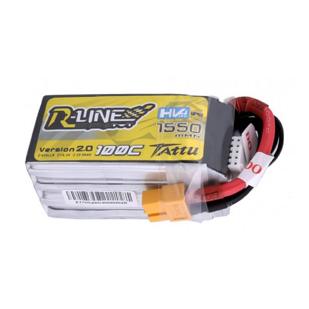 Gens Tattu R-Line 15.2V 1550mAh 100C 4S1P Lipo Battery With XT60 Plug For RC FPV Racing
