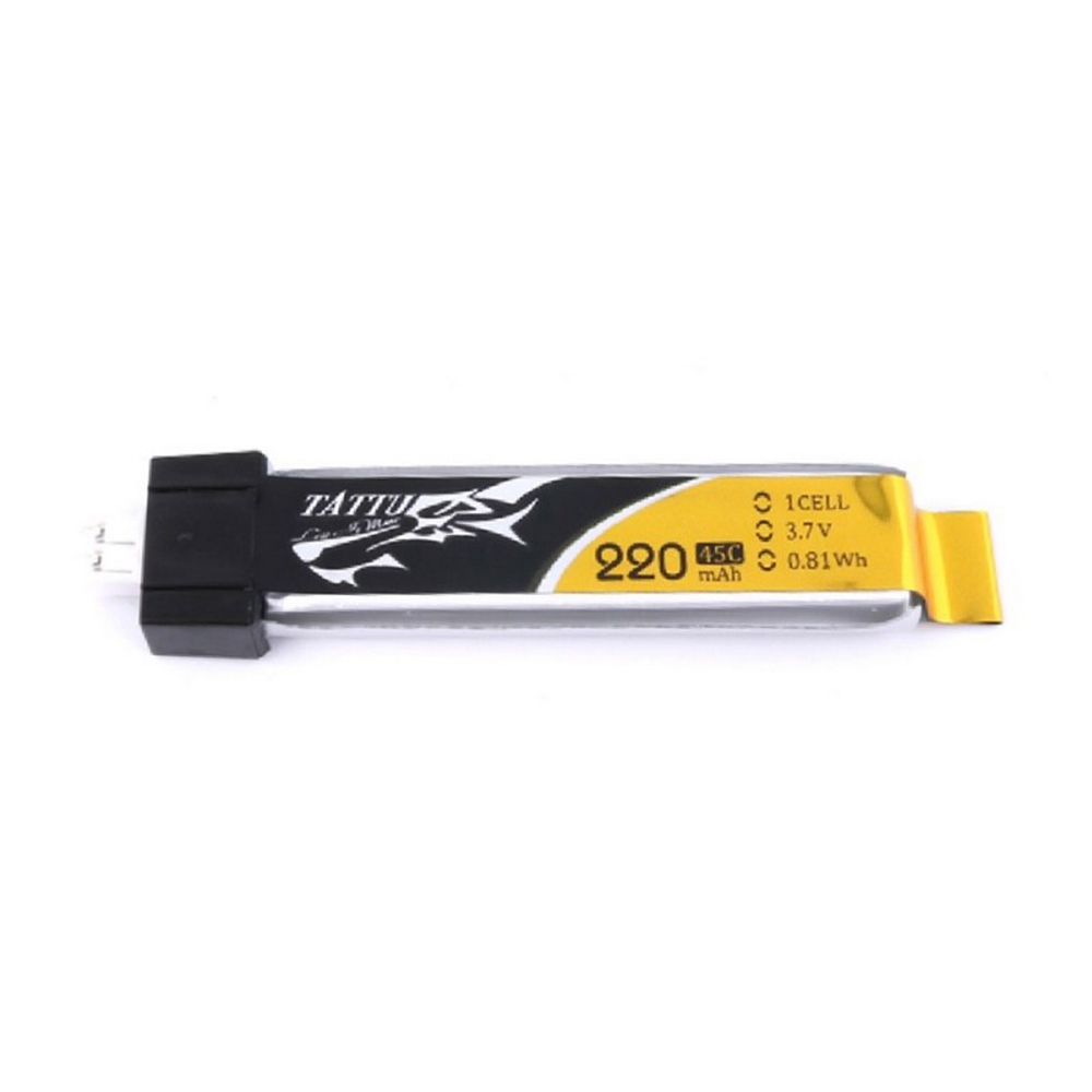 Gens Tattu 3.7V 220mAh 45C 1S1P Lipo Battery With JST-PHR 2.0 Plug For Micro Quadcopters
