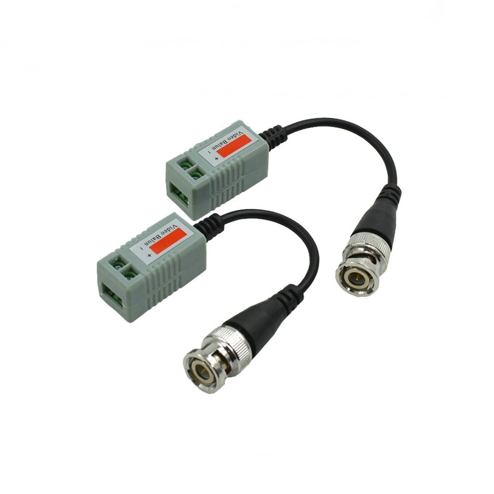 1 Pair Passive Video Transmitter With Twisted-pair Cable and BNC Plug Compatible AHD CVI TVI