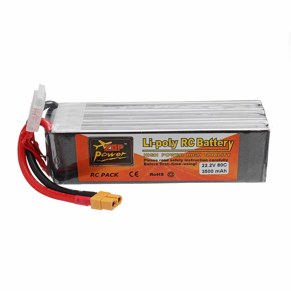 ZOP POWER 22.2V 3500mAh 80C 6S Lipo Battery With XT60 Plug