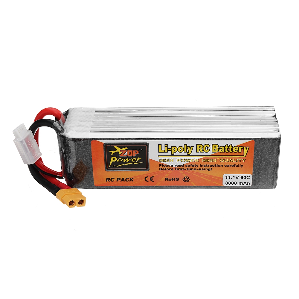 ZOP POWER 11.1V 8000mAh 60C 3S Lipo Battery With XT60 Plug For RC Models