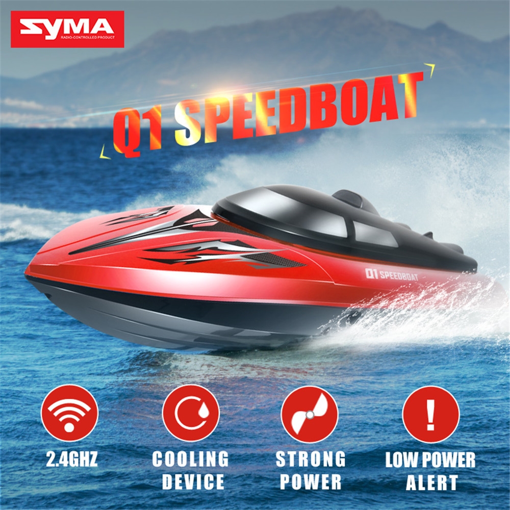 SYMA Q1 2.4G 43cm 180 Degree Flip Rc Boat 30km/h High Speedboat With Water Cooling System