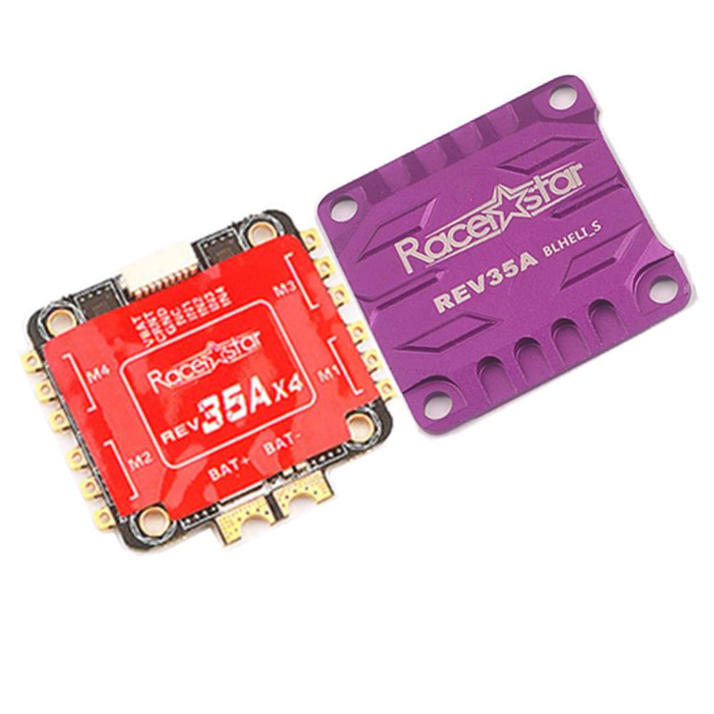 Racerstar Rev35A 35A BL_S 3-6S 4 in 1 ESC w/ Current Sensor & CNC Aluminum Alloy Heat Sink Purple