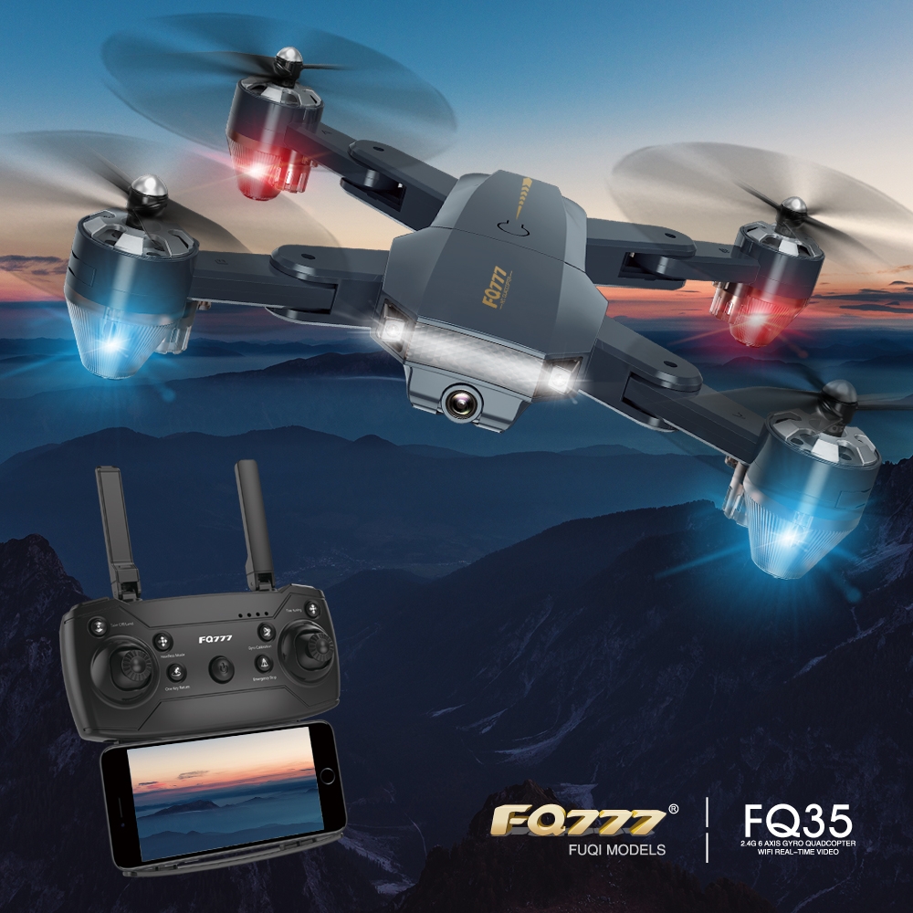 FQ777 FQ35 WiFi FPV with 720P HD Camera Altitude Hold Mode Foldable RC Drone Quadcopter RTF