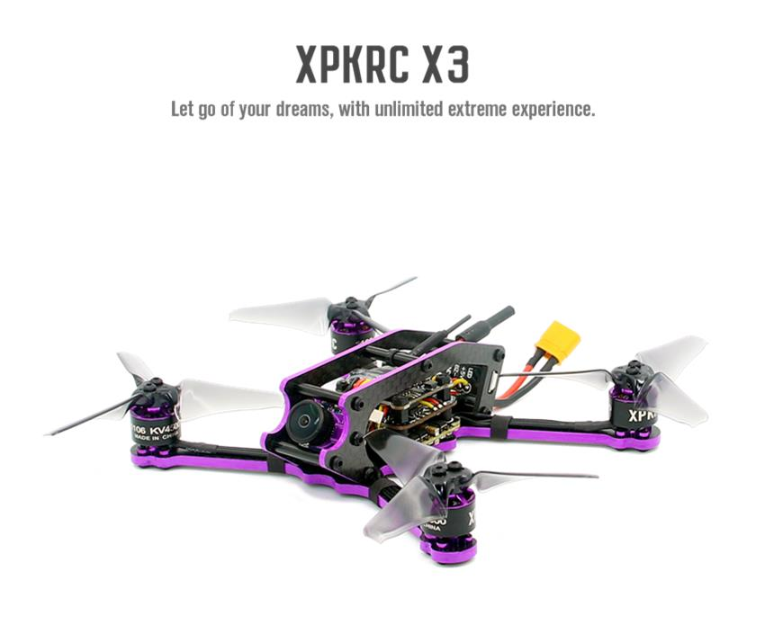 XPKRC X3 135mm Omnibus F4 20A BL_S FPV Racing Drone w/ Runcam Micro Sparrow 2 Camera BNF