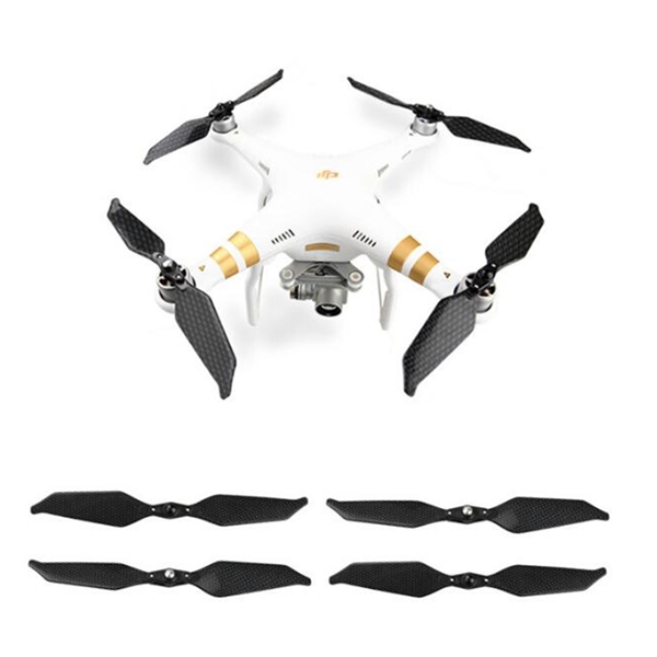 Carbon Fiber Noise Reduction Self-locking Foldable 2-blade Propeller For DJI Phantom 1/2/3 RC Drone