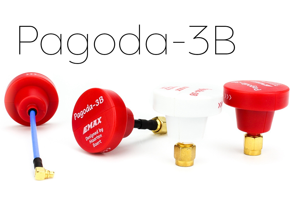 EMAX Pagoda 3B 5.8G 90mm Long RHCP W/ MMCX by Maarten Baert FPV VTX Antenna Red