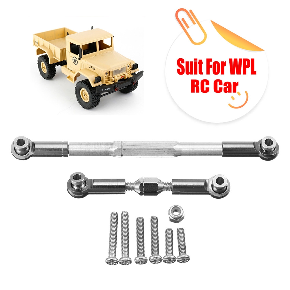 Metal Pull Rod Set for WPL B-1 B14 B24 C-14 1/16 Military RC Car Upgrade Spare Parts