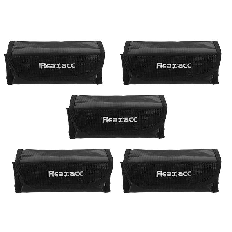 5Pcs Realacc Fire Retardant LiPo Battery Pack Portable Explosion Proof Safety Bag 185x75x60mm