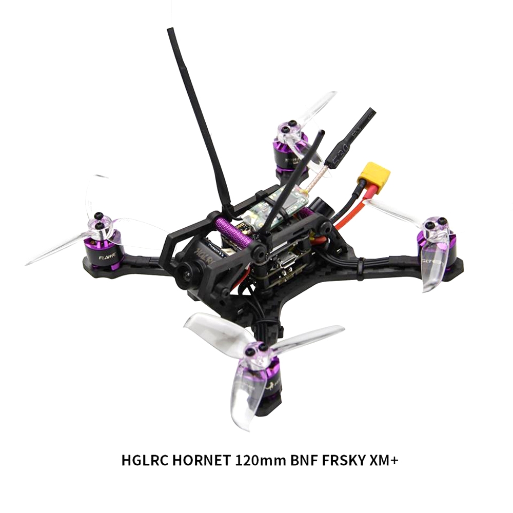 HGLRC HORNET 120mm FPV Racing Drone BNF Compatible FrSky XM+ Omnibus F4 OSD 13A Blheli_S ESC - Photo: 1