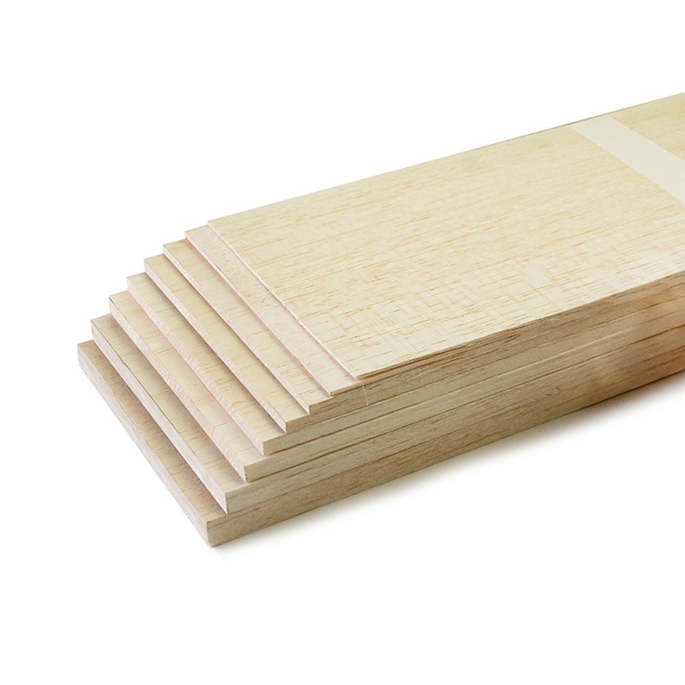 AEORC AAA+ Balsa Wood Sheet Ply 500mm Length 100mm Width 1.5/2/3mm Thickness For RC Airplane