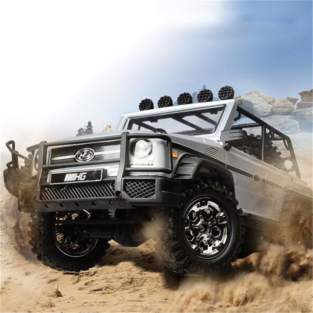 HG P402 1/10 2.4G 4WD Rc Car 540 Brushed Rock Crawler Metal 4X4 Pickup Truck RTR Toy