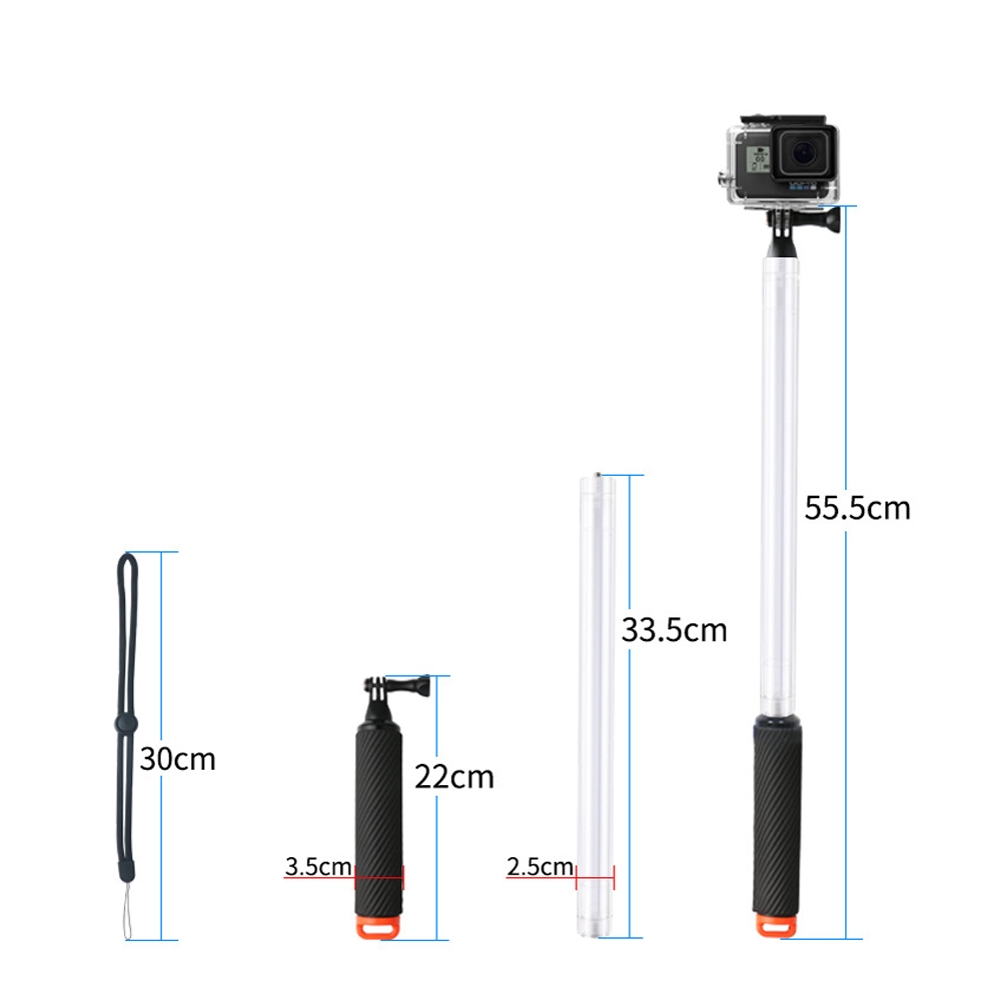 Waterproof Handheld Gimbal Stabilizer With 1/4 Screws for Gopro Action Camera-17 Inch 27 Inch