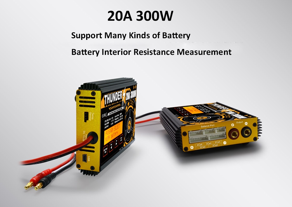 HOTA Thunder 300W 20A DC Balance Charger Discharger For LiPo NiCd PB Battery