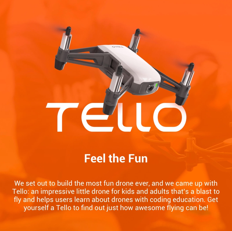 DJI Tello with 5MP HD Camera 720P WiFi FPV Drone BNF Boost Fly More