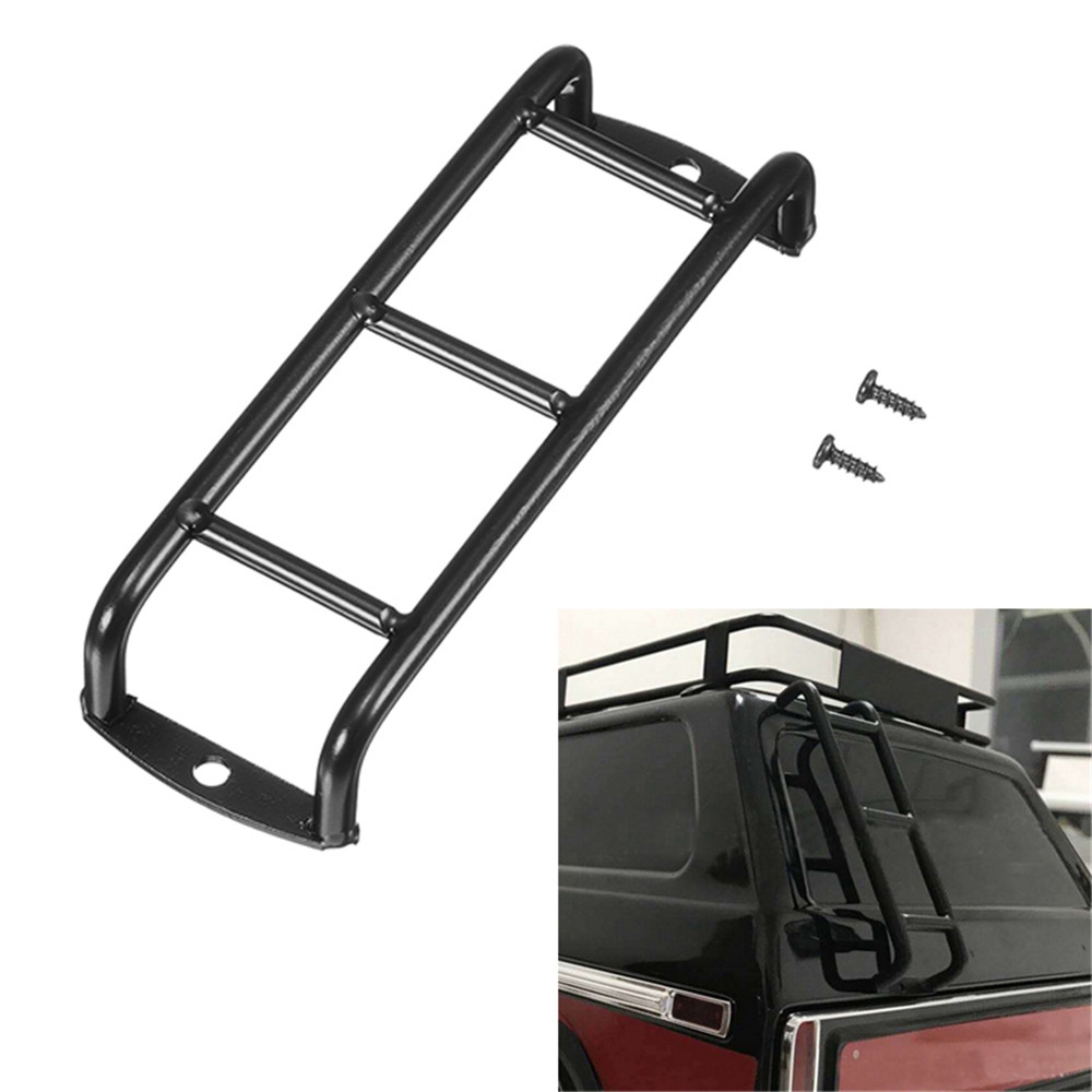Black Stainless Metal Staircase Ladder for 1/10 Ford Bronco TRX4 90046 90047 KM2 Rc Car Parts