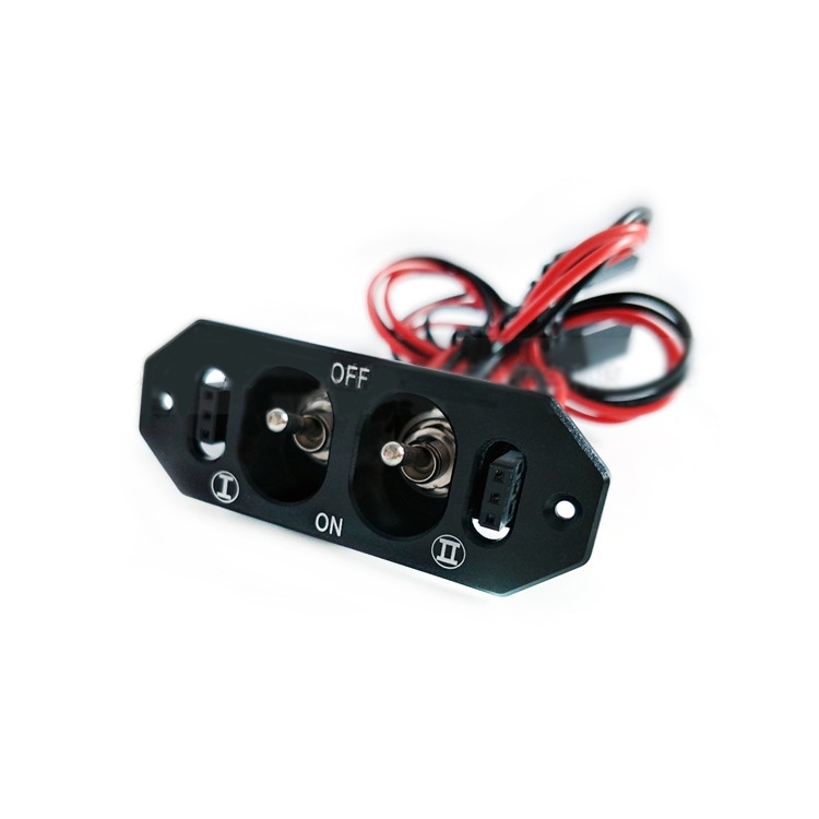 Universal Aluminum High Large Current Double Receiver Switch Toggle For RC Airplane Spare Part - Photo: 1