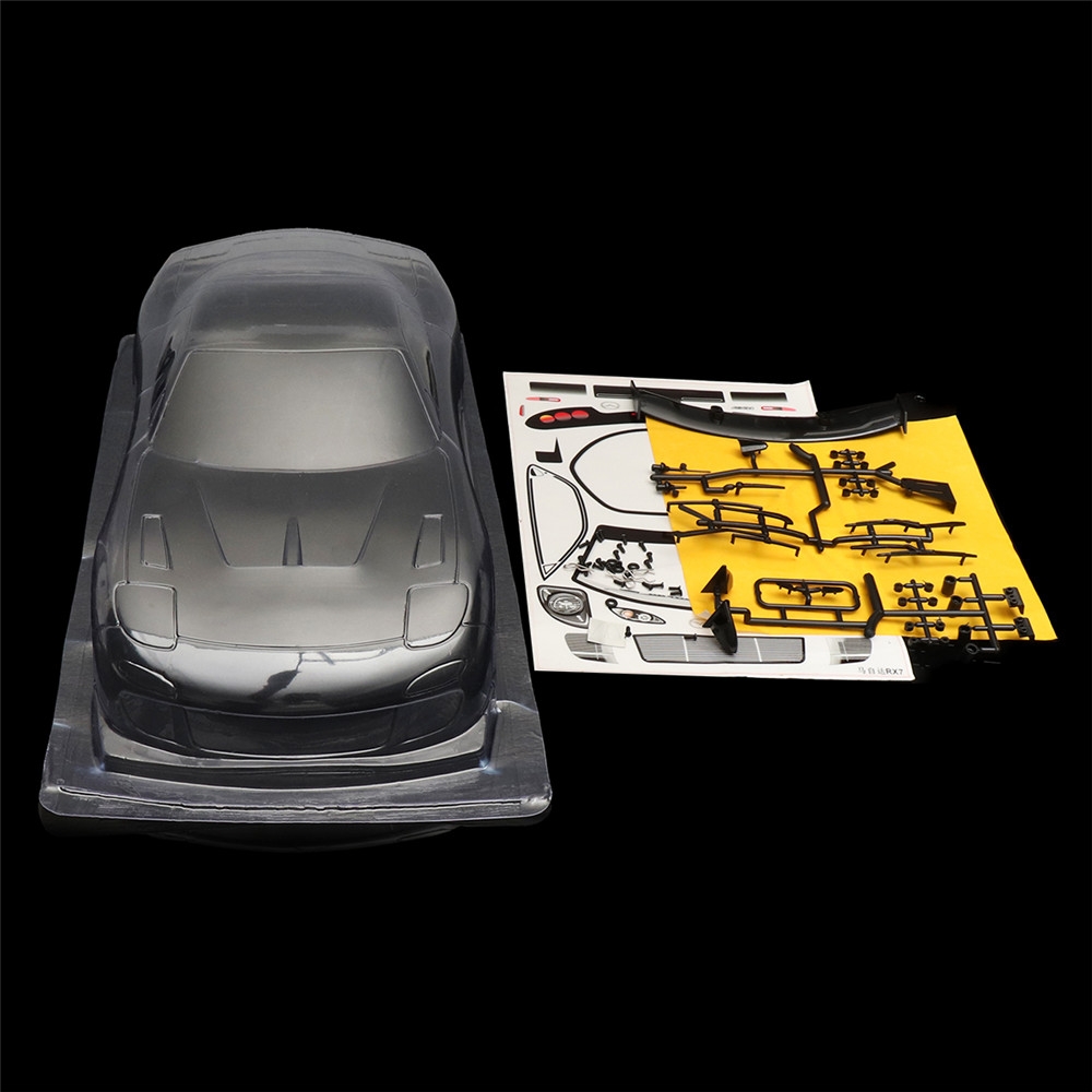 1/10 Unpainted Clear PVC RC Car Body Shell Mazda RX7 260mm Wheelbase for Tamiya YOKOMO HPI Chassis