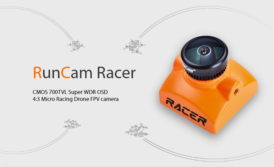RunCam Racer 700TVL Super WDR 4:3/Widescreen OSD Mini FPV Camera PAL With DVR01 Mini FPV DVR Module