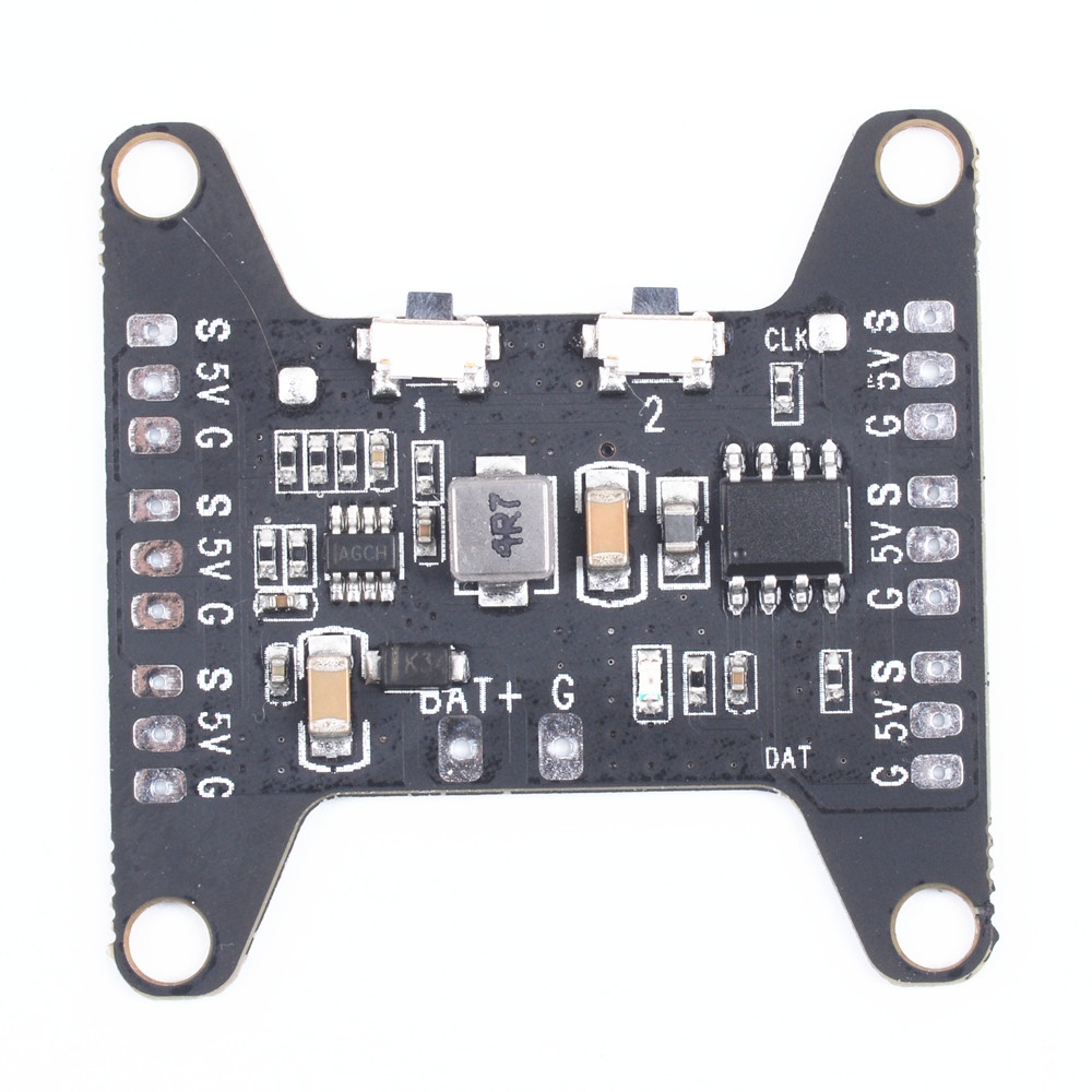 WS2812 LED Strip Light Controller Board Support 2-6S 7 Color Switchable with 5V BEC for RC Drone