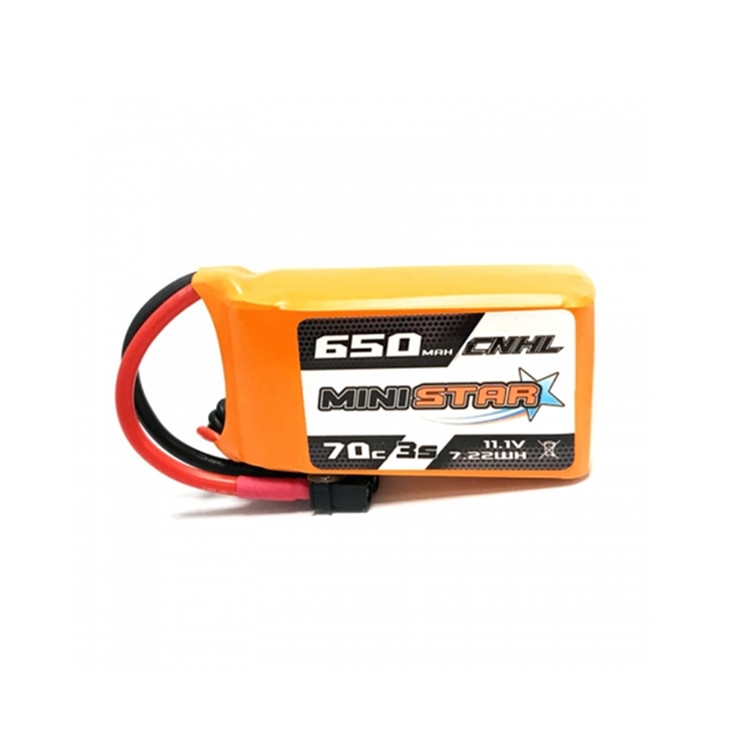 CNHL MiniStar 650mAh 11.1V 3S 70C Lipo Battery XT30U Plug for 3 Inch Mini FPV RC Drone