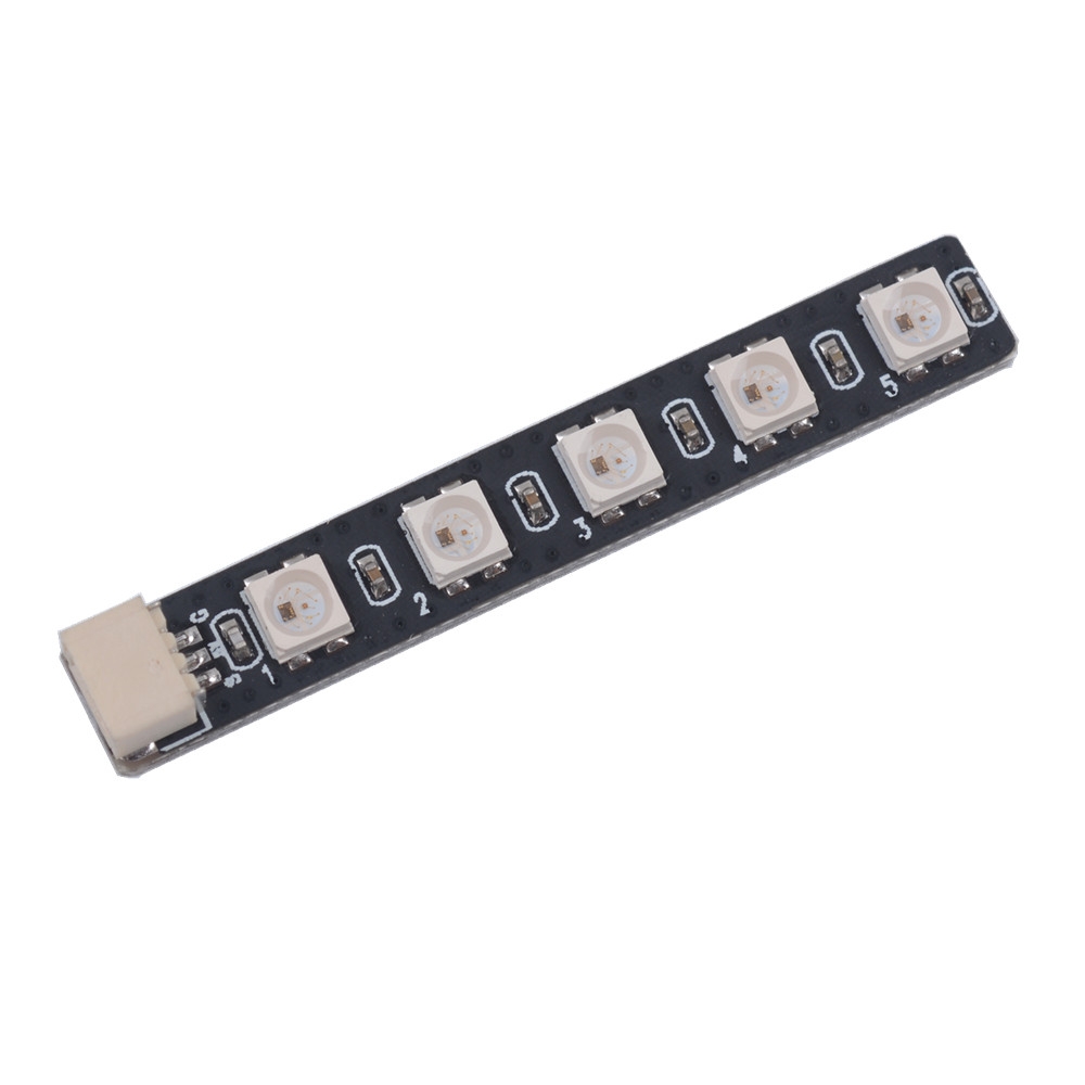 5V WS2812 LED Strip Light with 5 LED Lamps for RC Drone FPV Racing