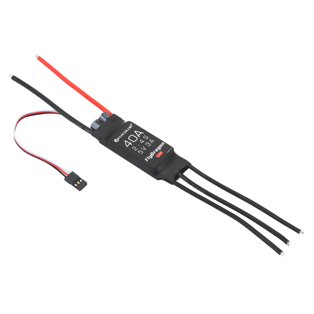 Flycolor FlyDragon Lite 40A 2-4S Brushless ESC With 5V 3A BEC for RC Airplane - Photo: 1