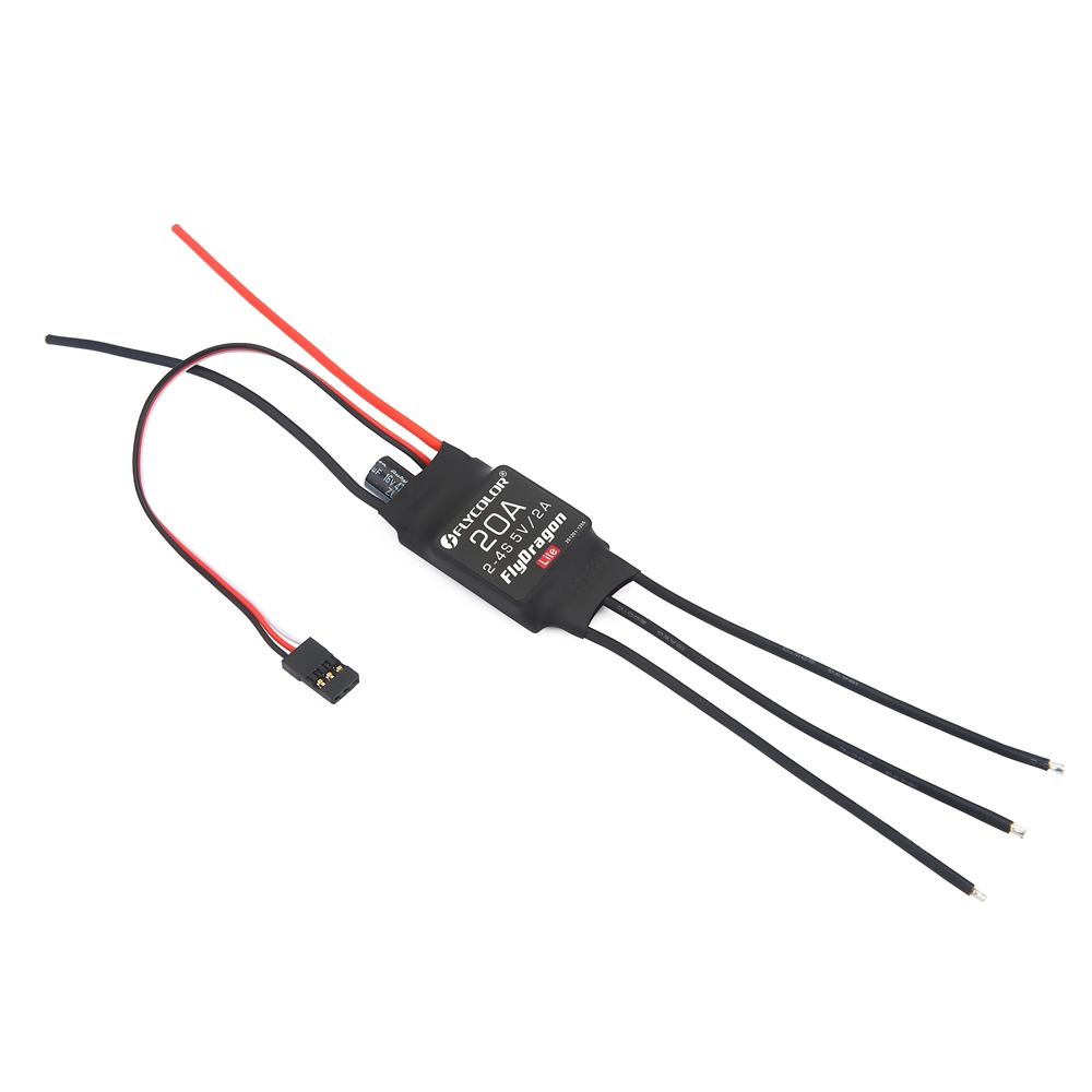 Flycolor FlyDragon Lite 20A 2-4S Brushless ESC With 5V 2A BEC for RC Airplane