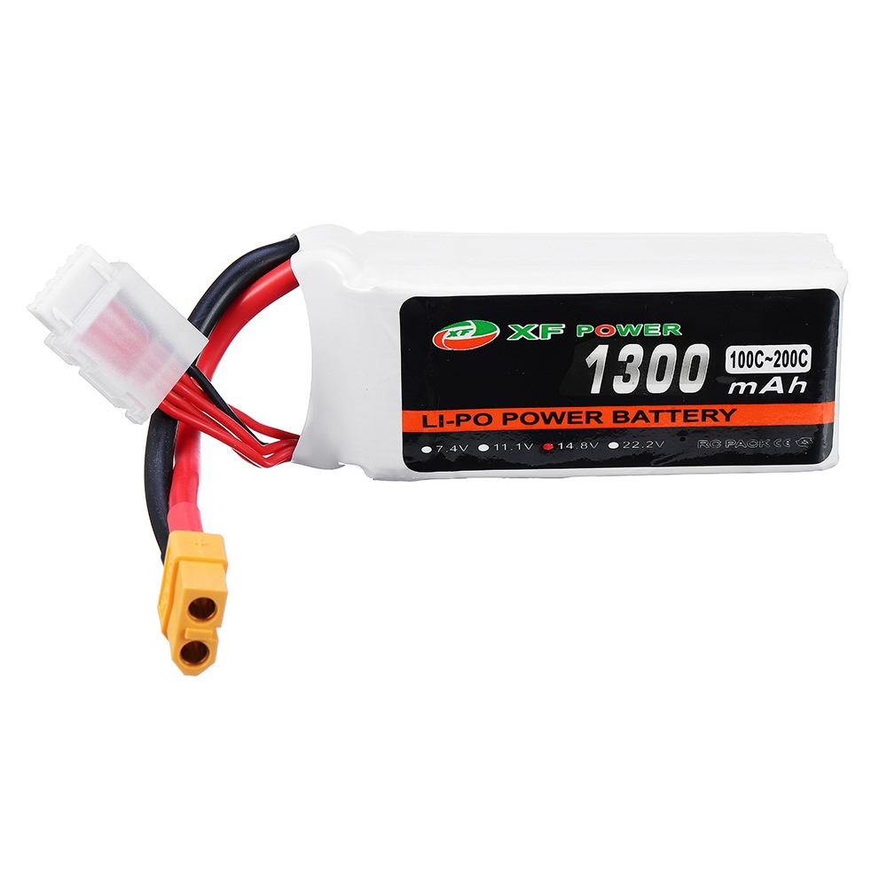 XF Power 14.8V 1300mAh 100C-200C 4S Lipo Battery XT60 Plug for Eachine Tyro99 FPV Racer Drone