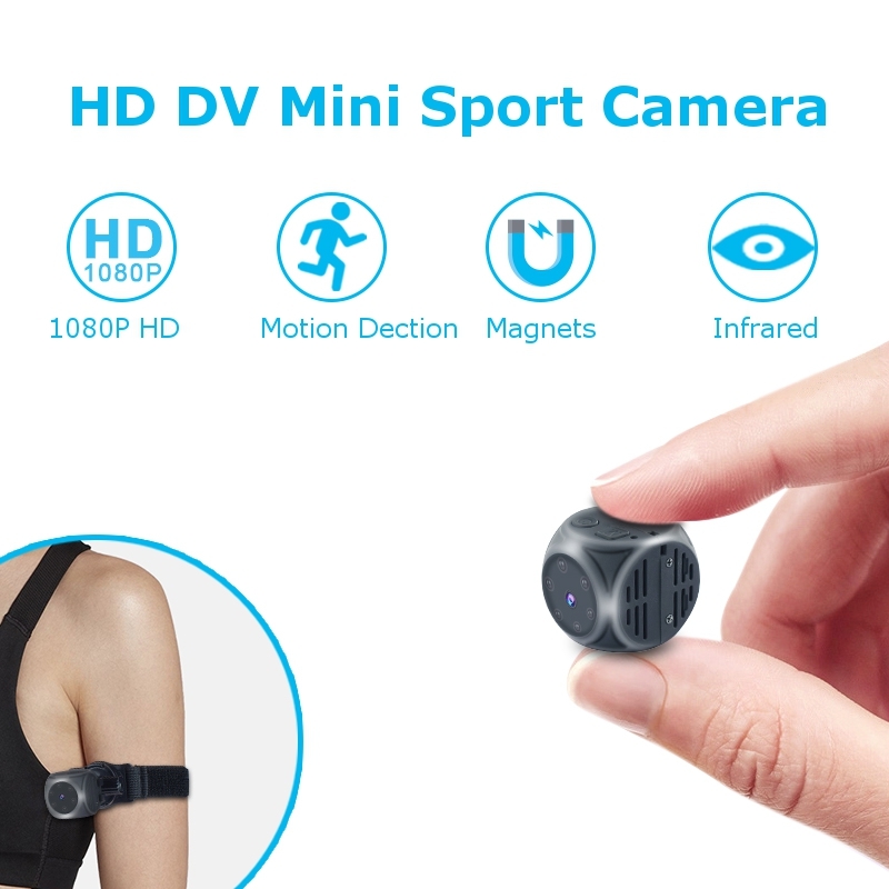 Mini 1920*1080P HD DV Recorder FPV Mini Camera FOV 140 Degree Built-in Battery Support 32G SD Card