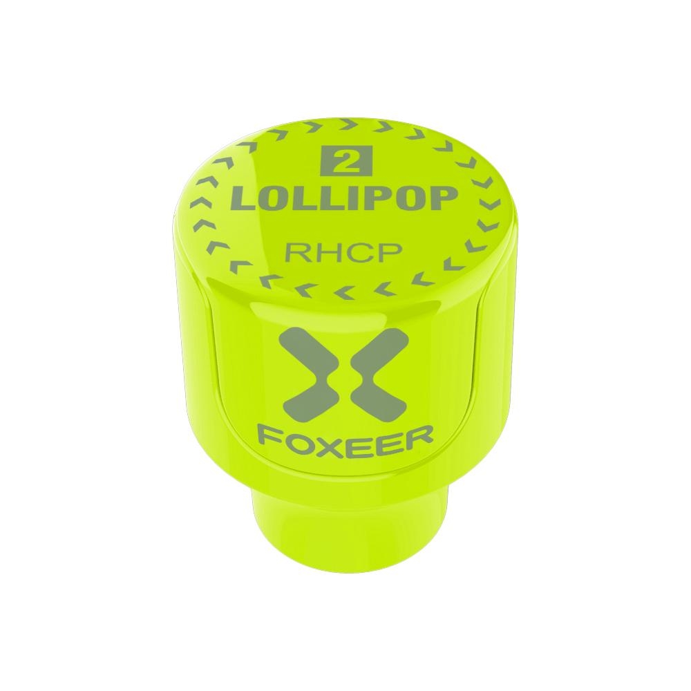 2pcs Foxeer Lollipop 2 Stubby 5.8GHz 2.5Dbi RHCP/LHCP FPV Antenna SMA for RC Drone-Fluorescent Green