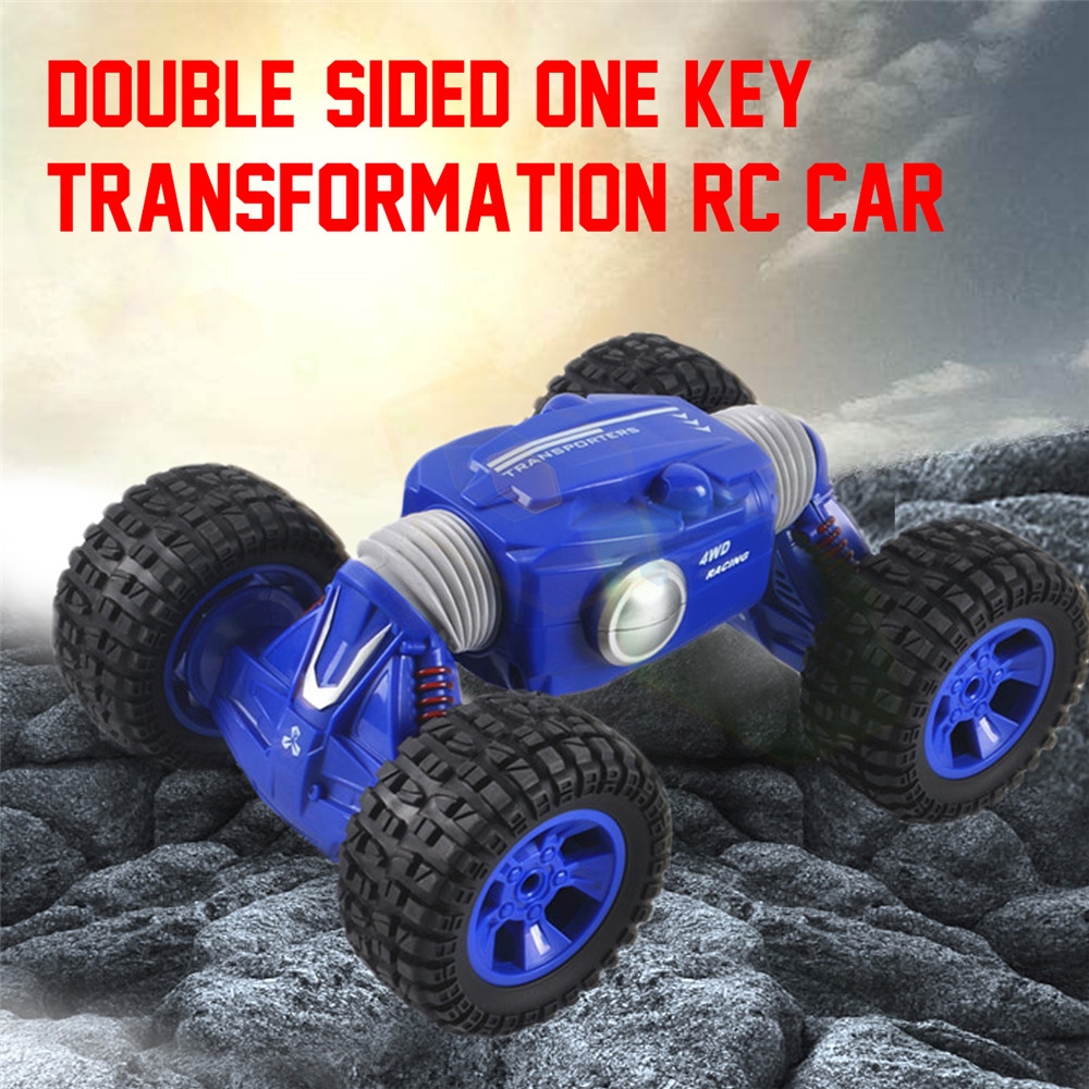 9901 1/16 2.4G 4WD Double Sided Stunt Rc Car One Key Transformation Off-road Truck