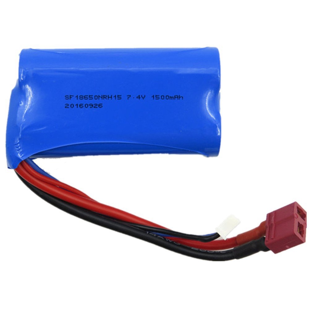 Wltoys 7.4V 1500mAh 15C 2S Lipo Battery T Plug for 12428 12423 A939 Rc Car Parts