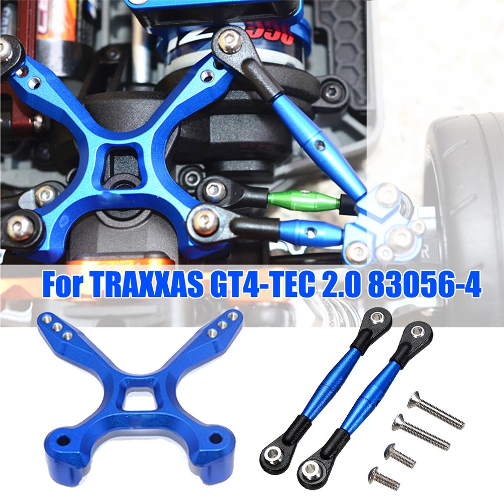 1 Set Aluminum Rear Tie Rods Arms + Stabilizer for TRAXXAS GT4-TEC 2.0 83056-4 RC Car Parts
