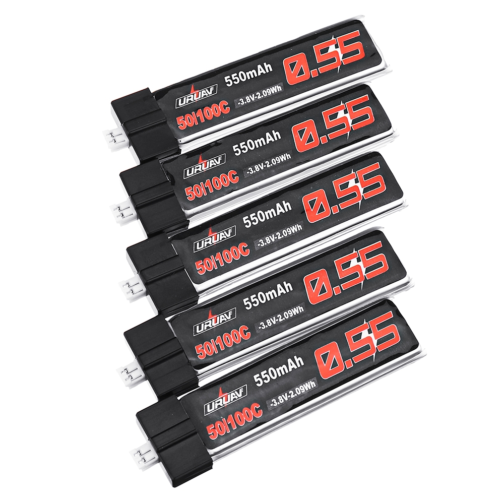 URUAV 3.8V 550Mah 50/100C 1S HV 4.35V Lipo Battery PH2.0 Plug for Emax Tinyhawk Kingkong/LDARC TINY