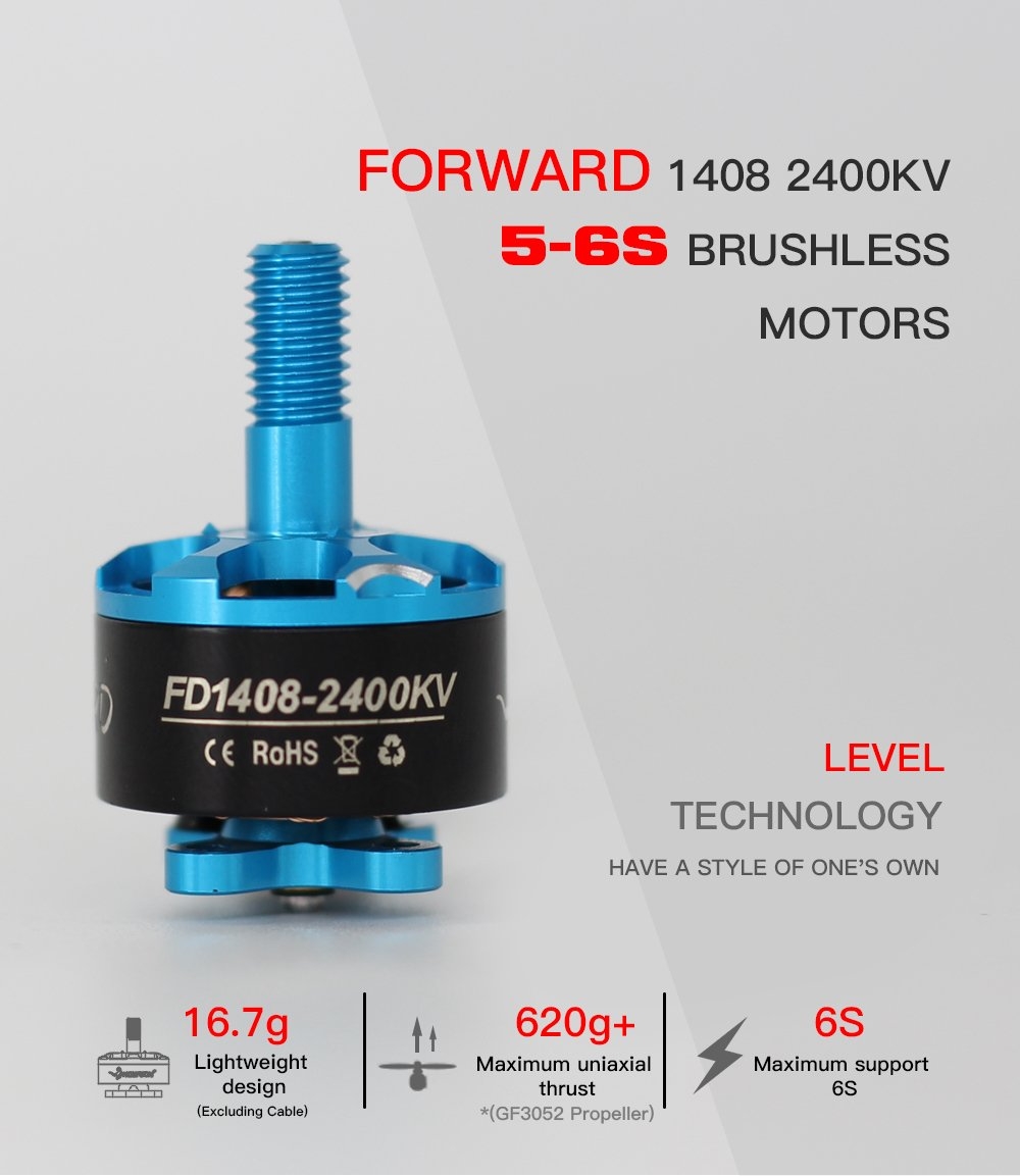 HGLRC Forward 1408 2400KV 5-6S 3600KV 3-4S Brushless Motor for RC Drone FPV Racing