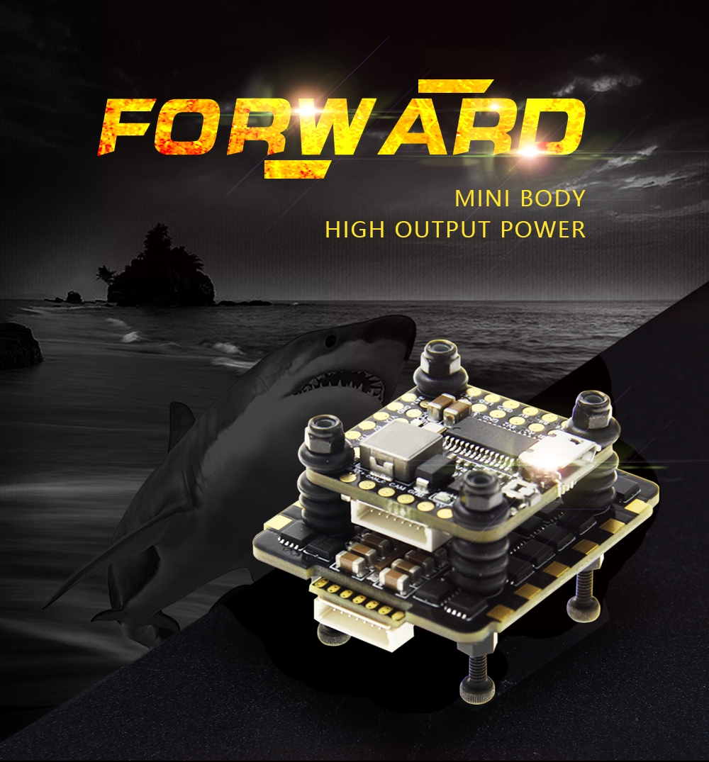 HGLRC FD445 STACK OMNIBUS F4 V6 MINI Flight Controller & FD_45A 4 NI 1 BLHeli_32 2-6S Brushless ESC 20x20mm