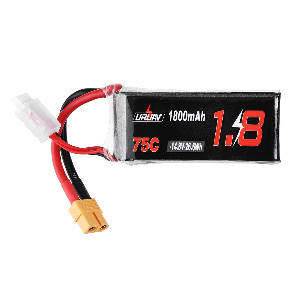 URUAV 14.8V 1800mAh 75C 4S Lipo Battery XT60 Plug for RC Drone FPV Racing