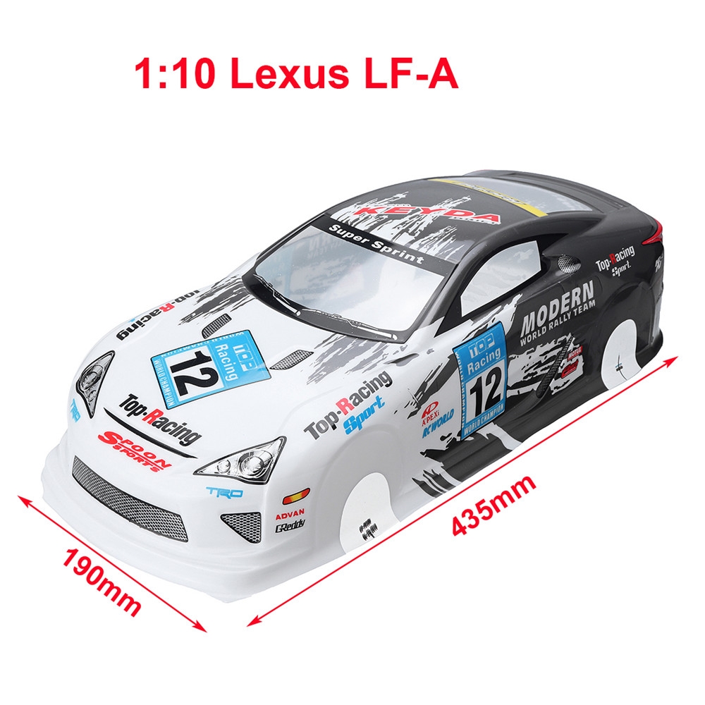 1/10 RC On-Road Drift Car Body Painted PVC Shell for Lexu s LF-A Vehicle