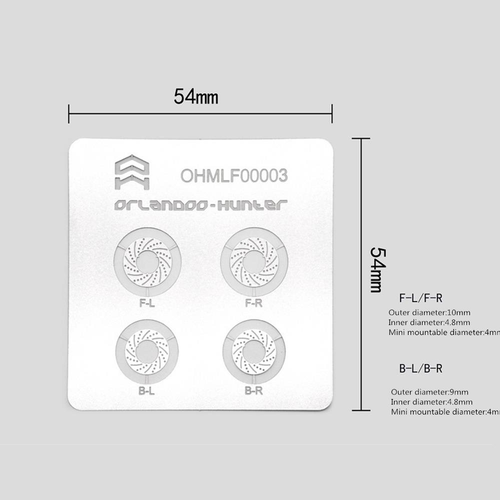 4PCS Orlandoo-Hunter Simulation Stainless Steel Brake Pads MX0026 for 1/32 1/35 Rc Car Parts