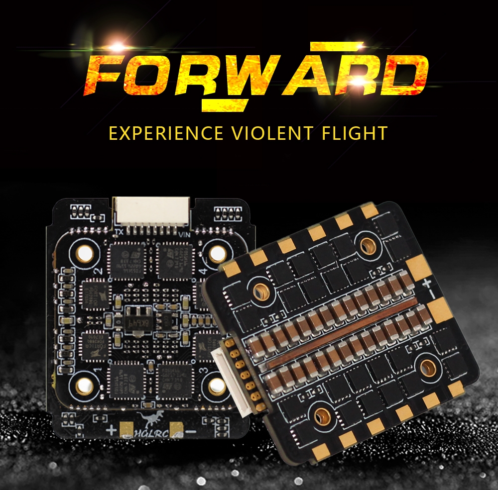 HGLRC Forward 45A 4 In 1 Blheli_32 2-6S Brushless ESC for FD445 Stack 20x20mm RC Drone FPV Racing 10.8g