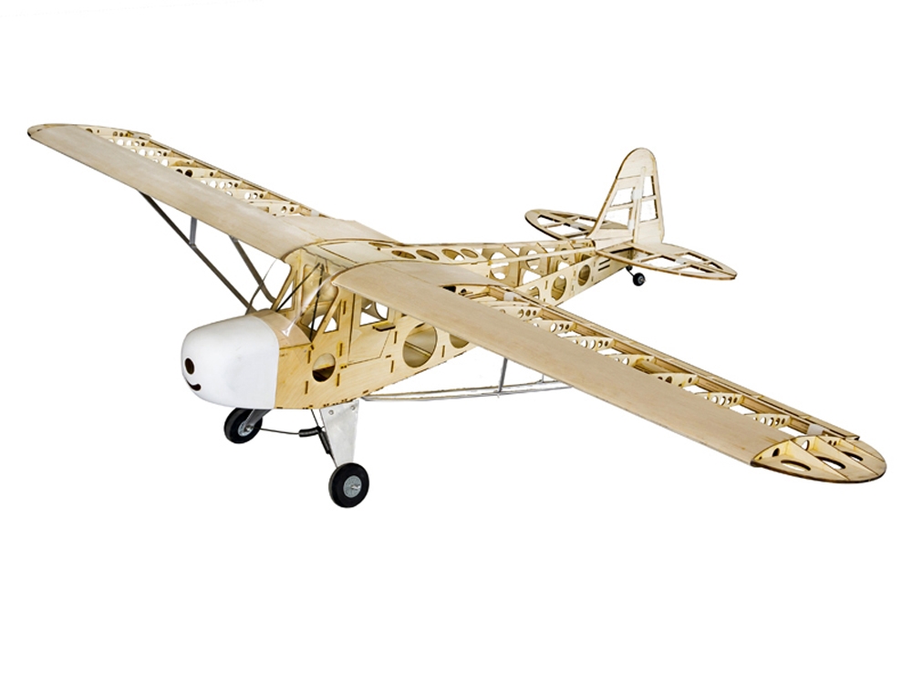 Dancing Wings Hobby Piper J3 Cub 1800mm Wingspan Balsa Wood Laser Cut RC Airplane With Motor