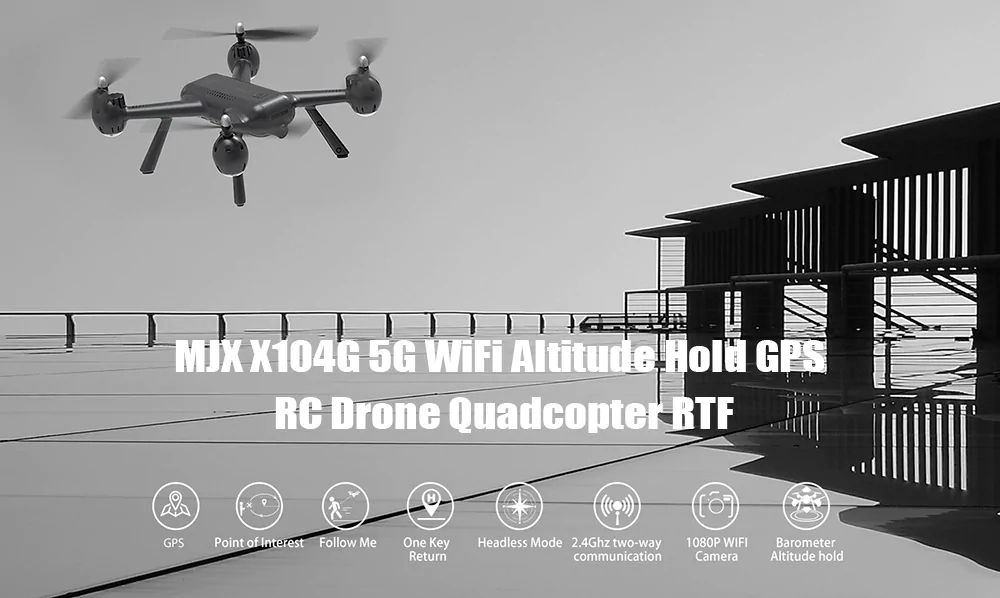 MJX X-SERIES X104G 2.4G WIFI FPV With 1080P Camera GPS Follow Me Mode RC Quadcopter RTF