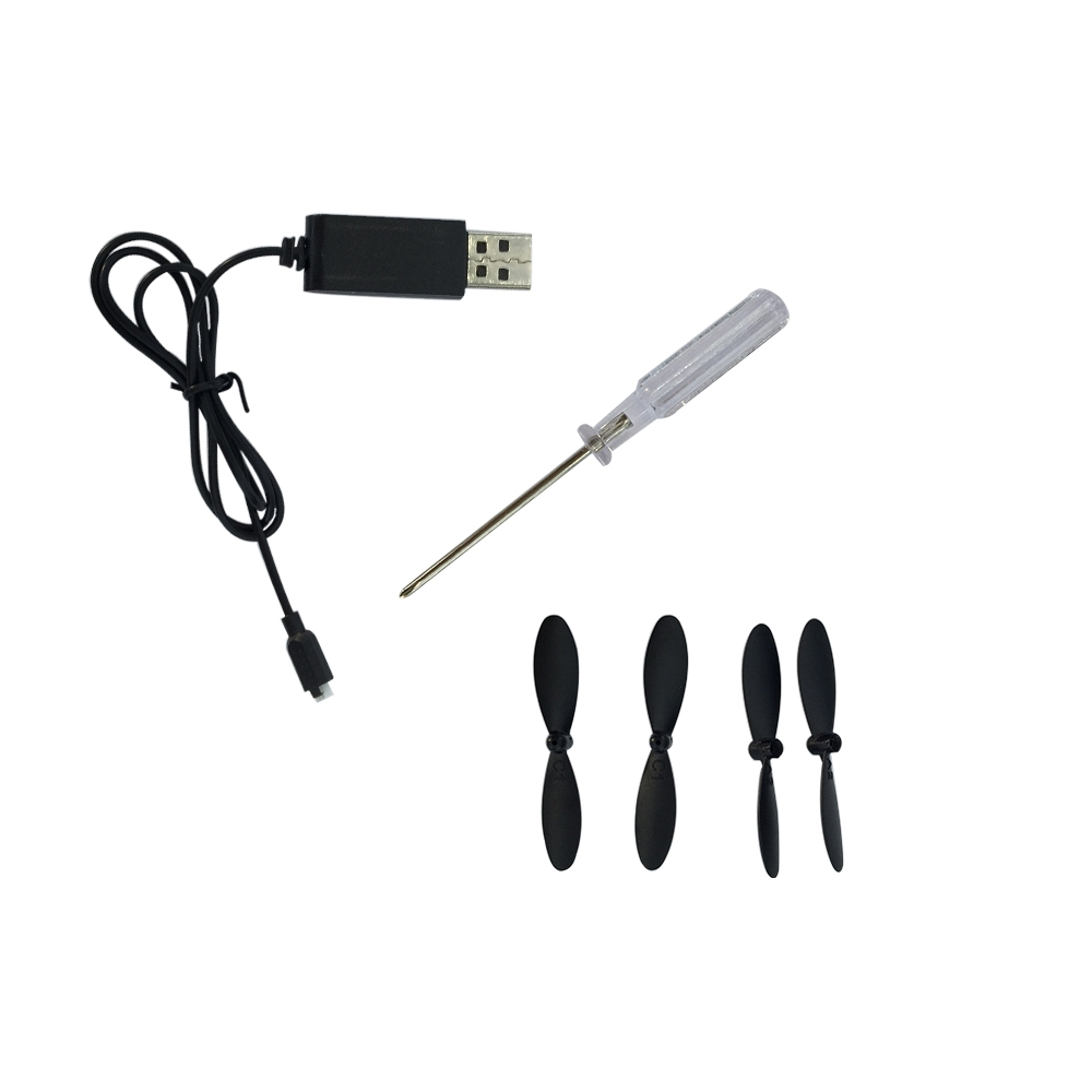 Eachine E019 RC Drone Quadcopter Spare Parts Kits Propeller Props 4Pcs USB Charging Cable Screwdriver