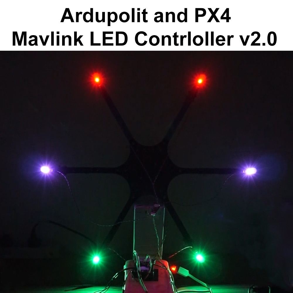 Fishbonne Mavlink LED Navigation Light Board for Pixhawk 2/3/4/5 APM2.6/2.8 Pixracer NAVIO2 PXFmini Flight Controller RC Drone
