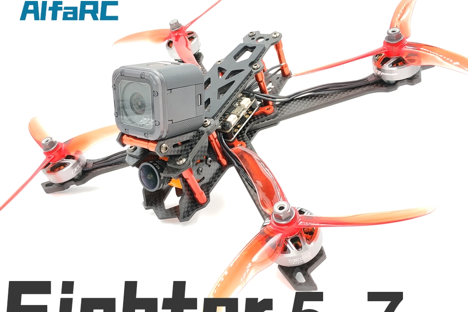 AlfaRC Fighter 230mm 260mm 290nn 5/6/7 Inch Carbon Fiber FPV Freestyle Stretch X Frame kit for RC Drone