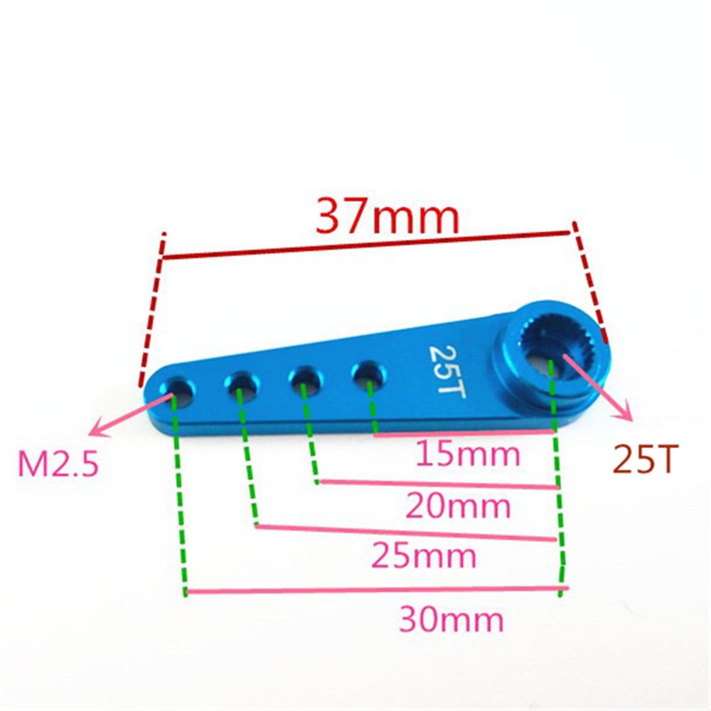 1PC URUAV Aluminum Alloy 37mm 25T Steering Servo Horn Arm for Rc Futaba Model Parts